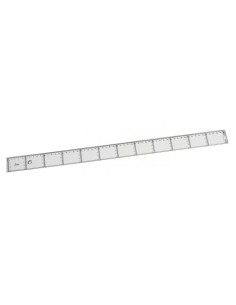REGLA PLANA TRANSPARENTE EN PLASTICO INYECTADO GRADUADO Y BISELADO 60 CM. FAIBO 41160