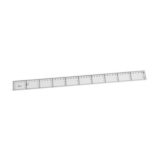 REGLA PLANA TRANSPARENTE EN PLASTICO INYECTADO GRADUADO Y BISELADO 50 CM. FAIBO 41150
