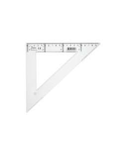 ESCUADRA TRANSPARENTE EN PLASTICO INYECTADO GRADUADO Y BISELADO 30 CM. FAIBO 41230