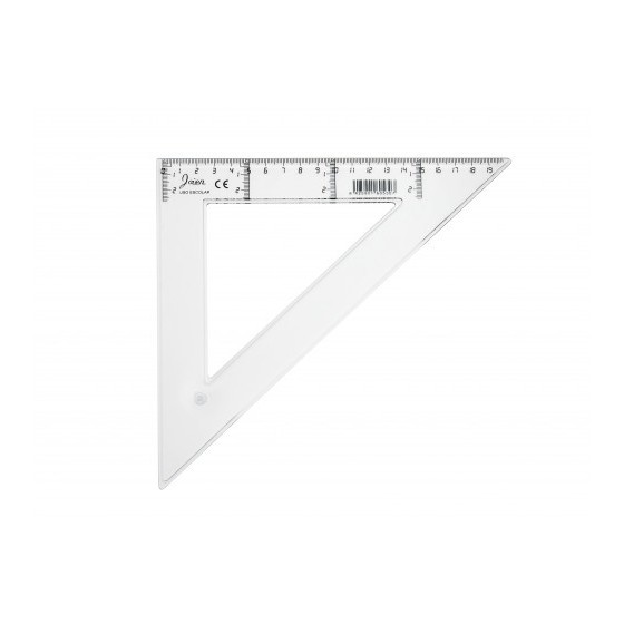 ESCUADRA TRANSPARENTE EN PLASTICO INYECTADO GRADUADO Y BISELADO 30 CM. FAIBO 41230