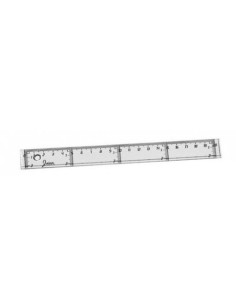 REGLA PLANA TRANSPARENTE EN PLASTICO INYECTADO 20 CM. FAIBO 41120