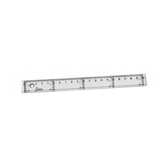 REGLA PLANA TRANSPARENTE EN PLASTICO INYECTADO 20 CM. FAIBO 41120