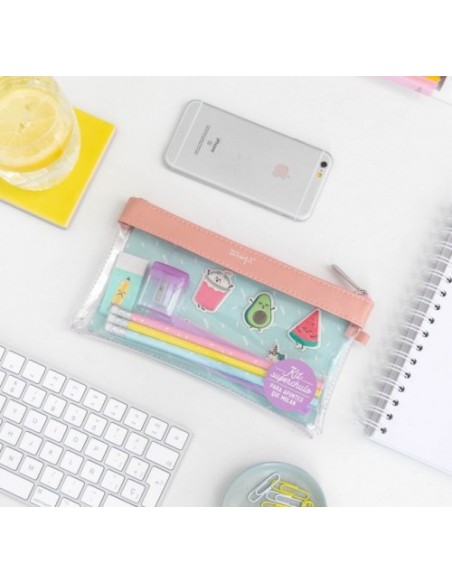 KIT DE ESTUCHE TRANSPARENTE PVC "PARA APUNTES QUE MOLAN" MR.WONDERFUL WOA09499ES