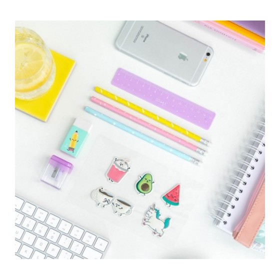 KIT DE ESTUCHE TRANSPARENTE PVC "PARA APUNTES QUE MOLAN" MR.WONDERFUL WOA09499ES