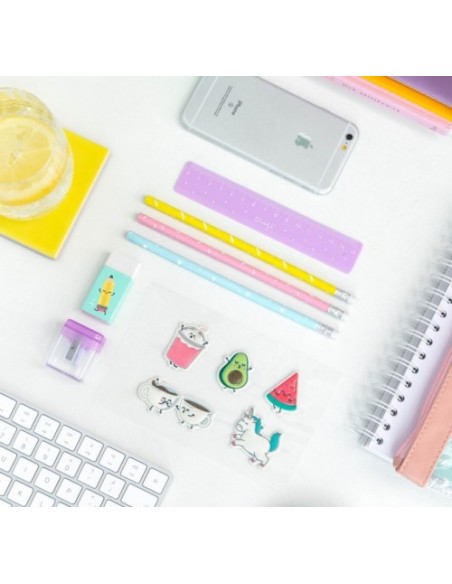 KIT DE ESTUCHE TRANSPARENTE PVC "PARA APUNTES QUE MOLAN" MR.WONDERFUL WOA09499ES