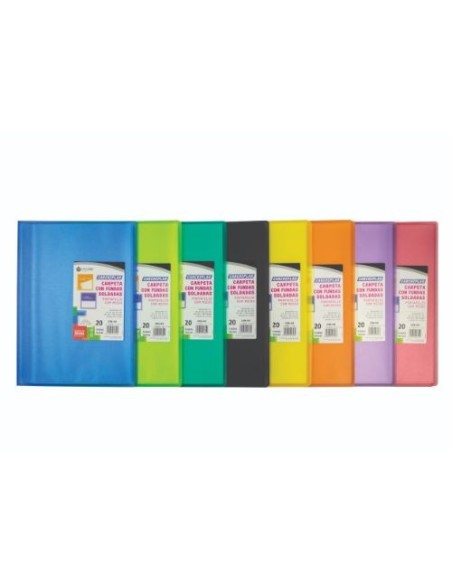 CARPETA CARCHIPLAS-BOOK A4 POLIPROPILENO 20 FUNDAS SOLDADAS AZUL CARCHIVO 50302050 (x6 unidades)