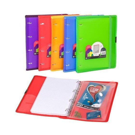 CARPETA ANILLA CARPEBLOCK POLIPROPILENO DUNE A4 120 HOJAS GOMA ROJO CARCHIVO 12377453