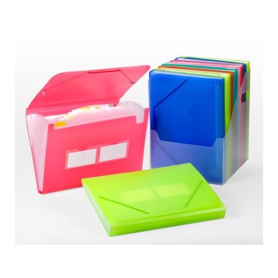 CARPETA ACORDEON POLIPROPILENO 13 DEPARTAMENTOS AZUL CARCHIVO 1913KF50