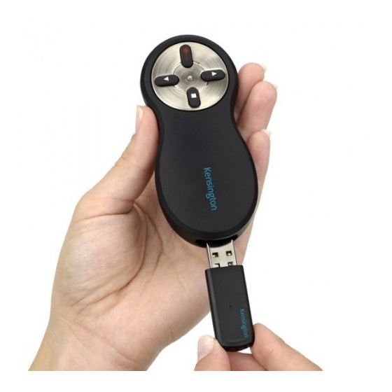 PUNTERO LASER Y MANDO A DISTANCIA ALCANCE 20 M. COLOR NEGRO KENSINGTON 33374EU