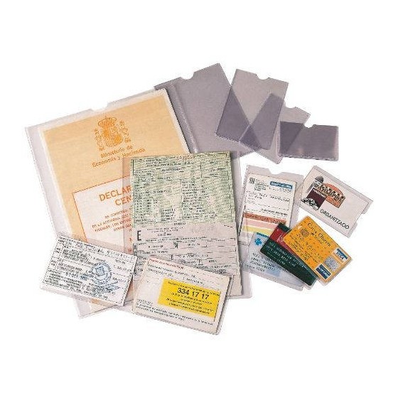 CAJA 100 FUNDAS PORTACARNETS EN PVC FORMATO (232X305 MM.) TRANSPARENTE ESSELTE 46012