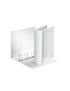 CARPETA PERSONALIZABLE PVC 2 BOLSILLOS ANILLAS 2-25 MM. FORMATO A4 COLOR BLANCO ESSELTE 49737 (x10 unidades)