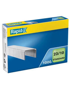 CAJA DE 1000 GRAPAS TIPO 23/10 GALVANIZADAS PARA GRAPADORAS DE GRUESOS RAPID 24869300