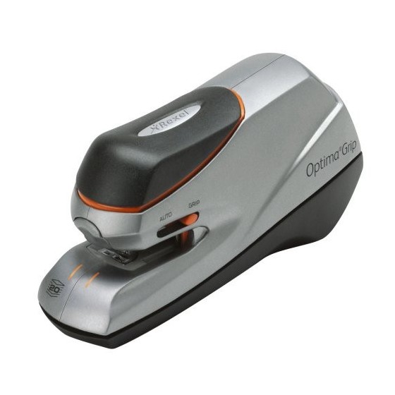 GRAPADORA ELECTRICA OPTIMA GRIP HASTA 20 HOJAS COLOR NEGRO / PLATA REXEL 2102349