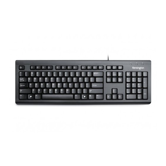 TECLADO CON CABLE 150 CM. VALUKEYBOARD COLOR NEGRO KENSINGTON 1500109ES