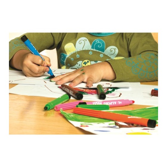 ESTUCHE 12 UNIDADES ROTULADORES PUNTA GRUESA COLORES SURTIDOS ALPINO AR000006N