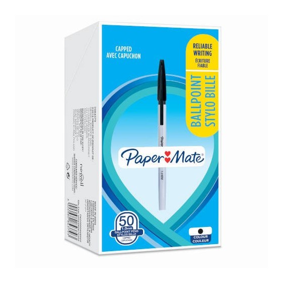 BOLIGRAFO 1 MM. COLOR NEGRO PM-045 PAPERMATE 2084379 (x50 unidades)