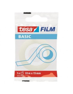 CINTA ADHESIVA TRANSLÚCIDA BASIC 15MM.X33M. TESA 58542-0000 (x30 unidades)
