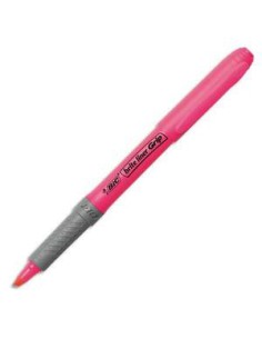 MARCADOR FLUORESCENTE HIGHLIGHTER GRIP TRAZO 1,5-3,3MM. ROSA BIC 811934 (x12 unidades)