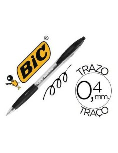 BOLIGRAFO RETRACTIL TRAZO 0,4 MM. ATLANTIS NEGRO BIC 887132 (x12 unidades)