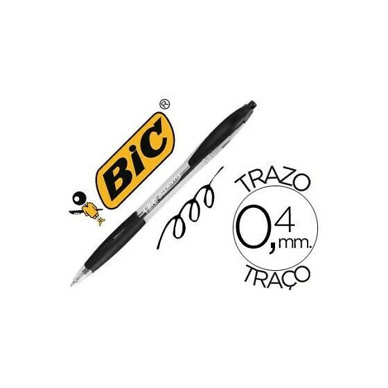 BOLIGRAFO RETRACTIL TRAZO 0,4 MM. ATLANTIS NEGRO BIC 887132 (x12 unidades)