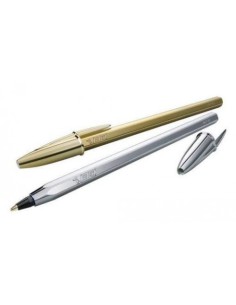 BOLIGRAFO CRISTAL CELEBRATE TRAZO 0,4 MM. COLOR PLATA BIC 921339 (x20 unidades)