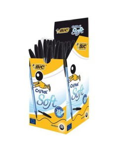 BOLIGRAFO CRISTAL SOFT TRAZO 0,5 MM. COLOR NEGRO BIC 951433 (x50 unidades)