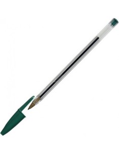 BOLIGRAFO CRISTAL CUERPO TRANSPARENTE TRAZO 0,4 MM. COLOR VERDE BIC 8373629 (x50 unidades)