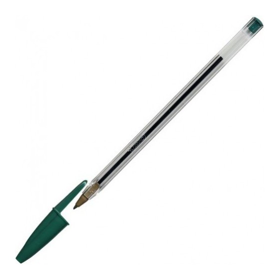 BOLIGRAFO CRISTAL CUERPO TRANSPARENTE TRAZO 0,4 MM. COLOR VERDE BIC 8373629 (x50 unidades)