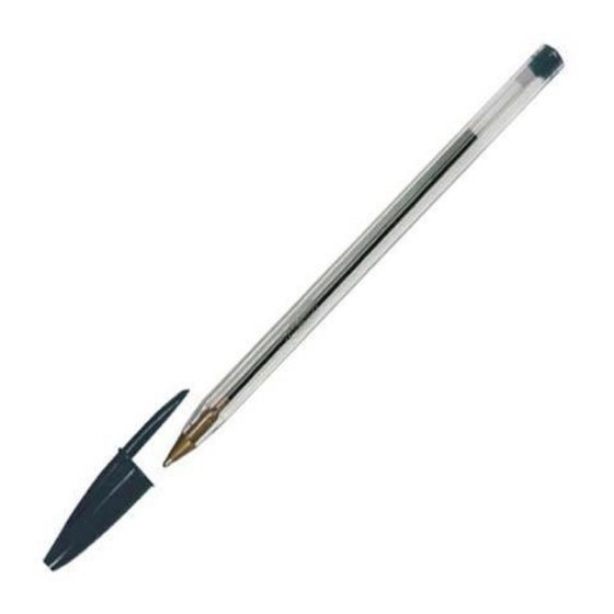 BOLIGRAFO CRISTAL CUERPO TRANSPARENTE TRAZO 0,4 MM. COLOR NEGRO BIC 8373639 (x50 unidades)