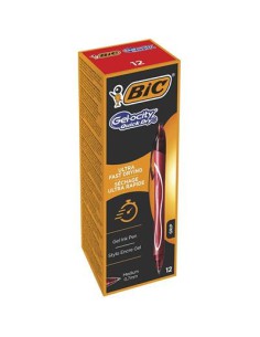 BOLIGRAFO GELOCITY QUICK DRY RETRACTIL TRAZO 0,7 MM. COLOR ROJO BIC 949874 (x12 unidades)