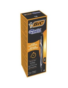 BOLIGRAFO GELOCITY QUICK DRY RETRACTIL TRAZO 0,7 MM. COLOR NEGRO BIC 949873 (x12 unidades)
