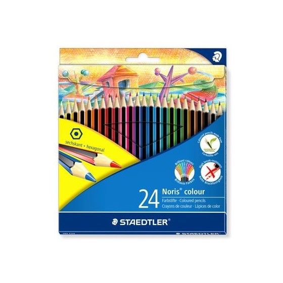 ESTUCHE 24 LAPICES DE COLORES NORIS COLOUR SURTIDOS STAEDTLER 185 C24