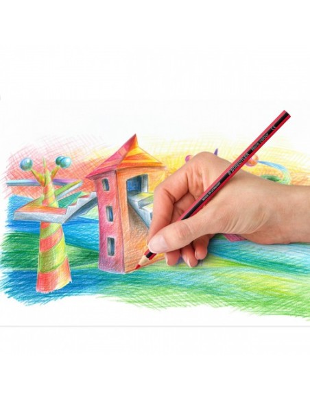ESTUCHE 12 LAPICES DE COLORES NORIS COLOUR SURTIDOS STAEDTLER 185 C12