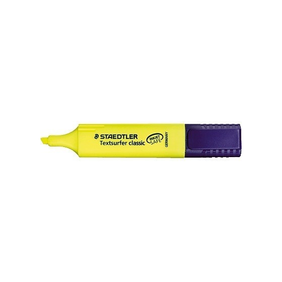 MARCADOR FLUORESCENTE TEXTSURFER CLASSIC 1-5MM. AMARILLO STAEDTLER 364-1 (x10 unidades)