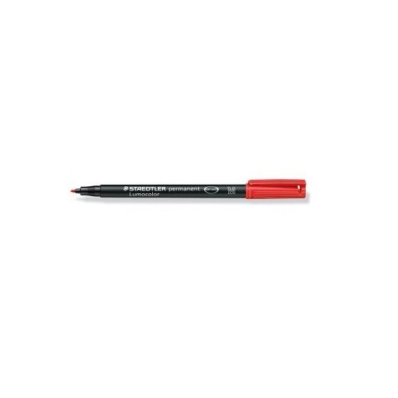 MARCADOR LUMOCOLOR PERMANENTE PUNTA MEDIA 1MM. ROJO STAEDTLER 317-2 (x10 unidades)