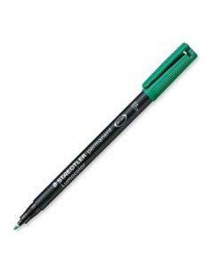 MARCADOR LUMOCOLOR PERMANENTE PUNTA FINA 0,6MM. VERDE STAEDTLER 318-5 (x10 unidades)