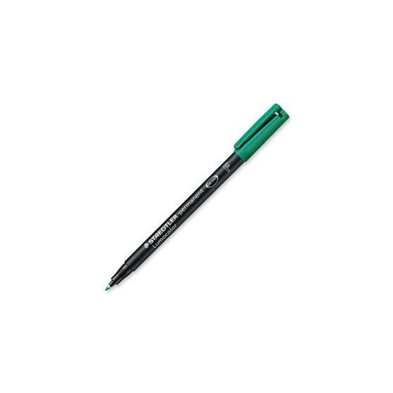 MARCADOR LUMOCOLOR PERMANENTE PUNTA FINA 0,6MM. VERDE STAEDTLER 318-5 (x10 unidades)