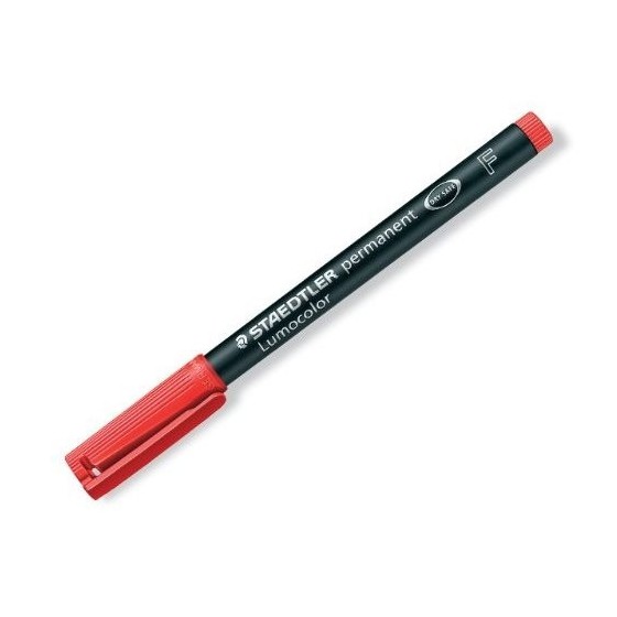 MARCADOR LUMOCOLOR PERMANENTE PUNTA FINA 0,6MM. ROJO STAEDTLER 318-2 (x10 unidades)