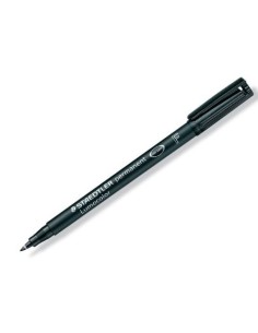 MARCADOR LUMOCOLOR PERMANENTE PUNTA FINA 0,6MM. NEGRO STAEDTLER 318-9 (x10 unidades)