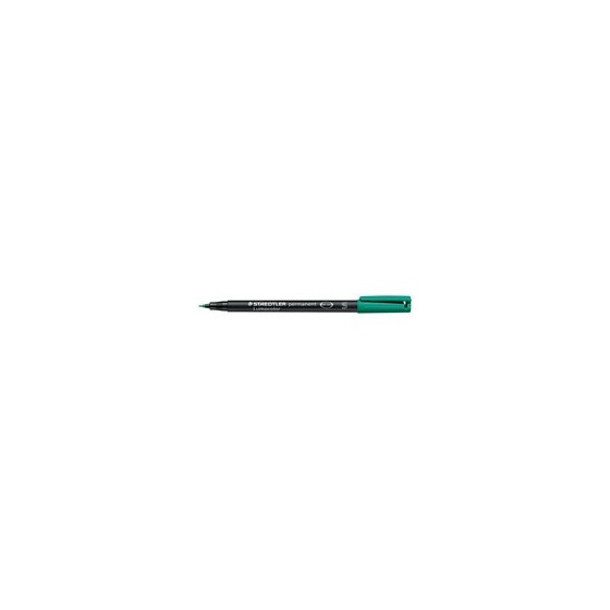 MARCADOR LUMOCOLOR PERMANENTE PUNTA SUPERFINA 0,4MM. VERDE STAEDTLER 313-5 (x10 unidades)