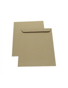 PAQUETES DE 10 BOLSAS KRAFT, CON TIRA DE SILICONA TAMAÑO 260X360 90 GRS. SAM 665110