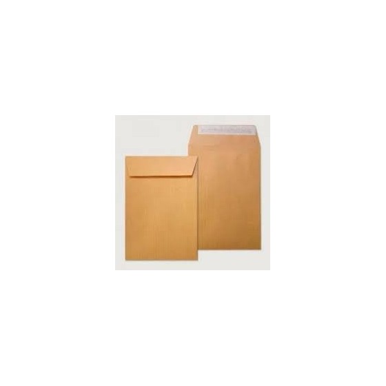 CAJA 250 BOLSAS DIN C5 (162X229) KRAFT 80 GRS. AUTOSAM AUTOADHESIVO CON TIRA DE SILICONA SAM 141507