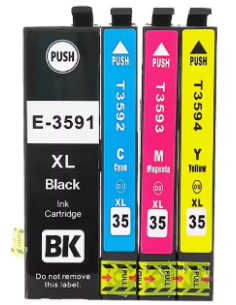 Compatible Pack 4 x Tinta EPSON T3591 T3592 T3593 T3594