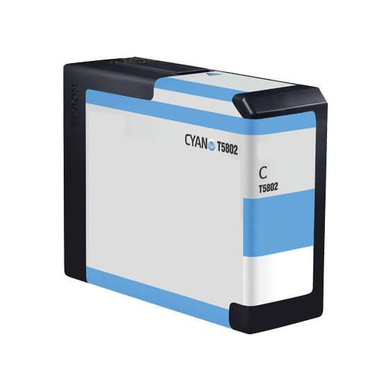 Compatible Tinta Pigmentada EPSON T5802 Cyan C13T580200