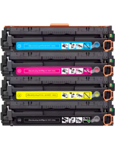 Pack 4 x Toner Compatible HP CF400A CF401A CF402A CF403A