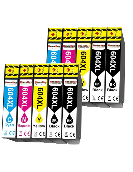 Compatible Epson 604XL Pack de 10 Cartuchos de Tinta C13T10H64010