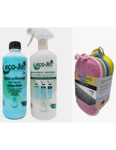 ECO JIN Azul Spa Original, 1L concentrado + NUEVO PACK VITRO TWIST ESPECIAL