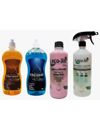 Laboncler ECOJIN Home aroma a Flores Blancas y Talco 1 Litro con Difusor + 2 Lavavajillas Chronos