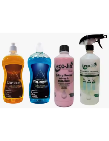 Laboncler ECOJIN Home aroma a Flores Blancas y Talco 1 Litro con Difusor + 2 Lavavajillas Chronos