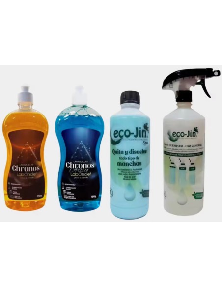 Laboncler ECOJIN Spa aroma a fresco suavizante 1 Litro con Difusor + 2 Lavavajillas Chronos